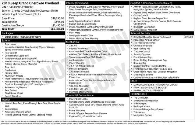 2018 Jeep Grand Cherokee Overland 4WD photo