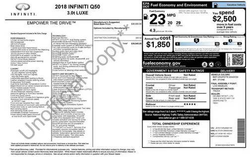 2018 Infiniti Q50 3.0t LUXE RWD photo