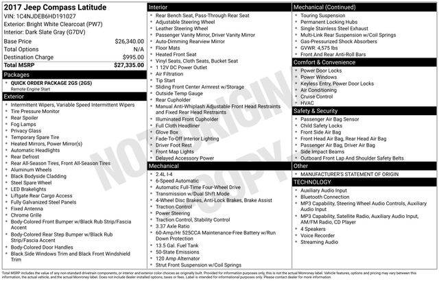 2017 Jeep Compass Latitude 4WD photo