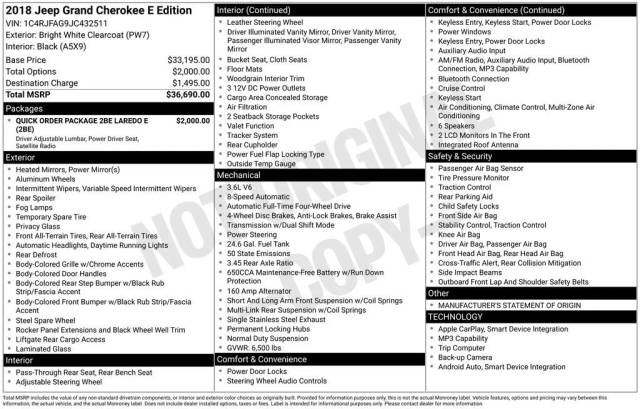2018 Jeep Grand Cherokee Laredo E 4WD photo