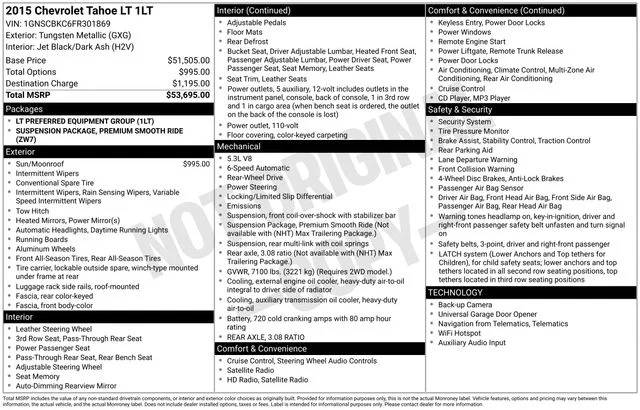 2015 Chevrolet Tahoe LT RWD photo