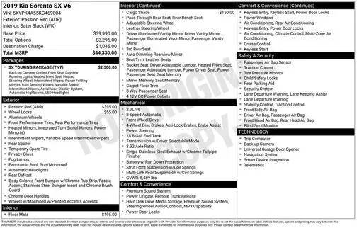 2019 Kia Sorento SX V6 FWD photo