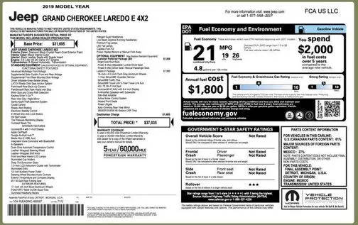 2019 Jeep Grand Cherokee Laredo E RWD photo