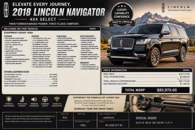 2018 Lincoln Navigator Select 4WD photo