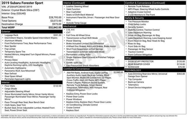 2019 Subaru Forester Sport AWD photo