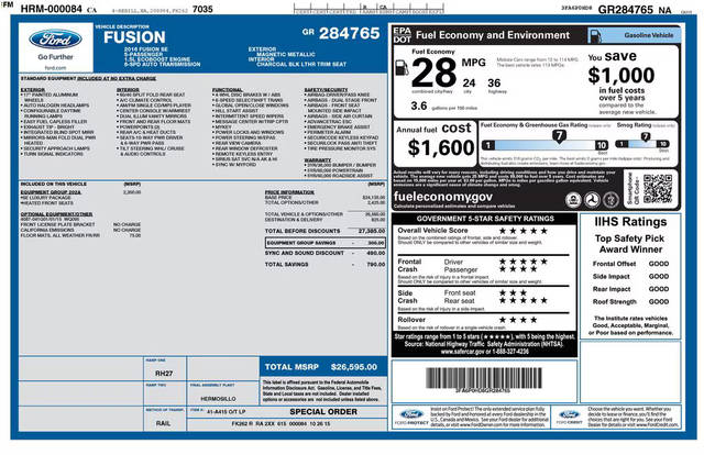 2016 Ford Fusion SE FWD photo