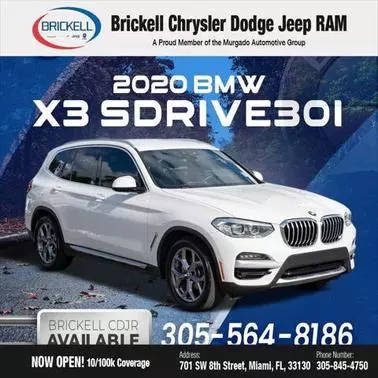 2020 BMW X3 sDrive30i RWD photo