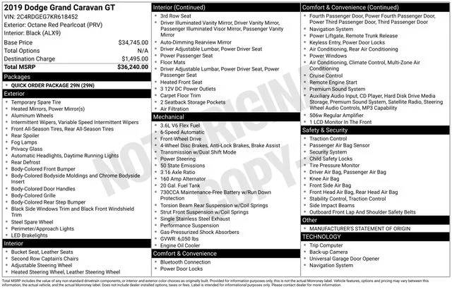 2019 Dodge Grand Caravan GT FWD photo