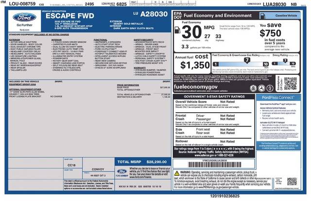 2020 Ford Escape SE FWD photo