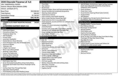 2020 Chevrolet Traverse LS FWD photo