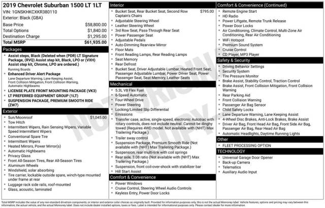 2019 Chevrolet Suburban LT 4WD photo