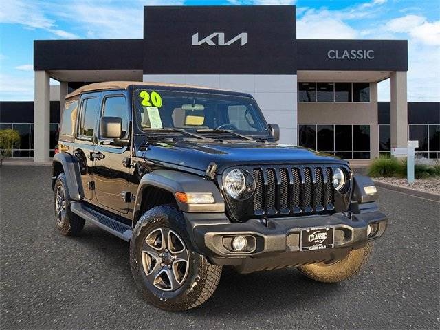 2020 Jeep Wrangler Unlimited Black and Tan 4WD photo