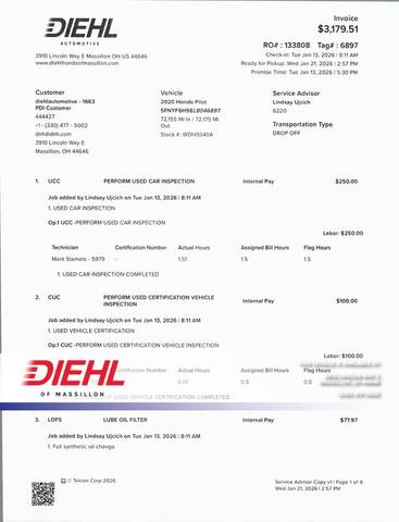 2020 Honda Pilot Touring 8-Passenger AWD photo