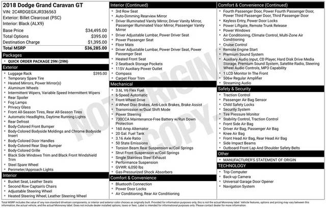 2018 Dodge Grand Caravan GT FWD photo