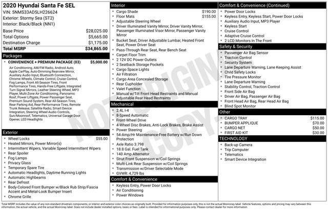 2020 Hyundai Santa Fe SEL FWD photo