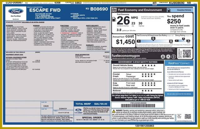 2019 Ford Escape SE FWD photo