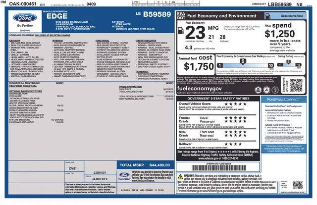 2020 Ford Edge Titanium AWD photo