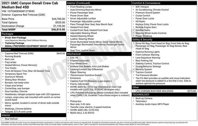 2021 GMC Canyon 4WD Denali 4WD photo