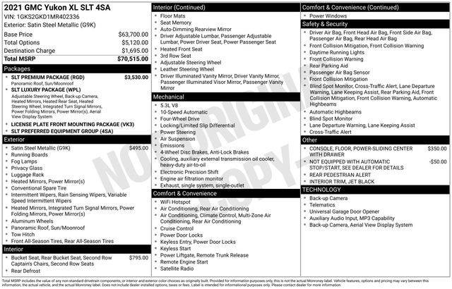 2021 GMC Yukon XL SLT 4WD photo