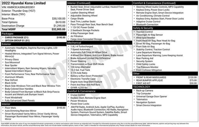 2022 Hyundai Kona Limited AWD photo