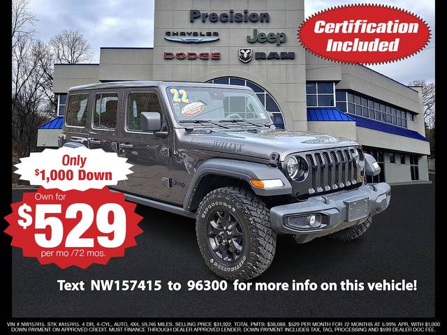 2022 Jeep Wrangler Unlimited Unlimited Willys 4WD photo