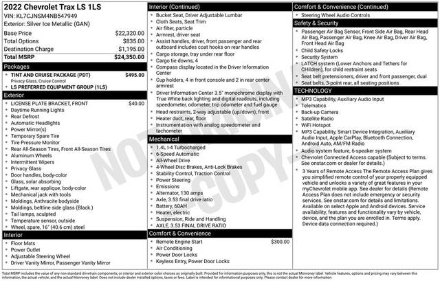 2022 Chevrolet Trax LS AWD photo
