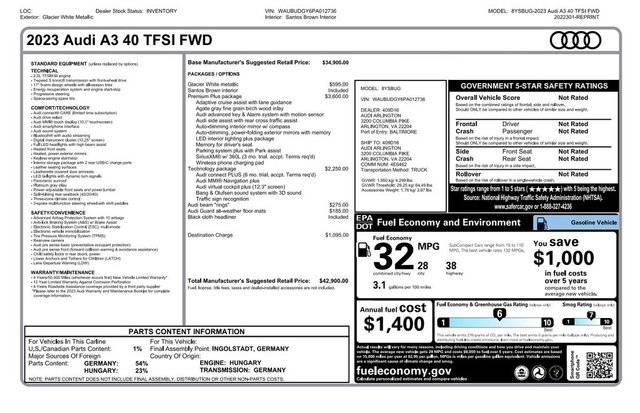 2023 Audi A3 Premium Plus FWD photo