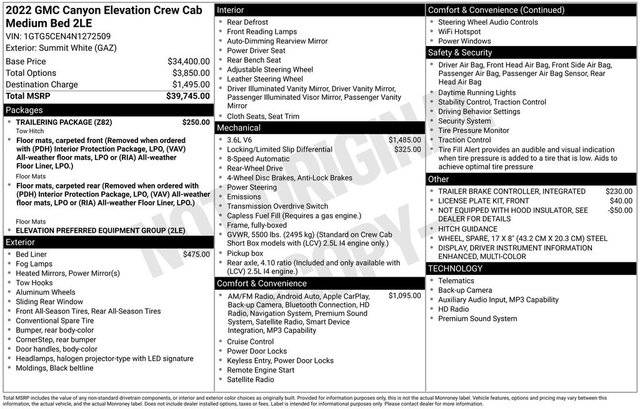 2022 GMC Canyon 2WD Elevation RWD photo