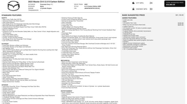 2023 Mazda CX-5 2.5 S Carbon Edition AWD photo