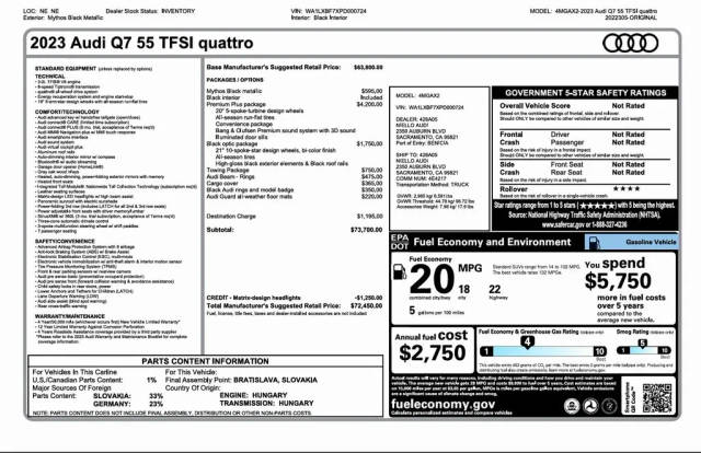 2023 Audi Q7 Premium Plus AWD photo