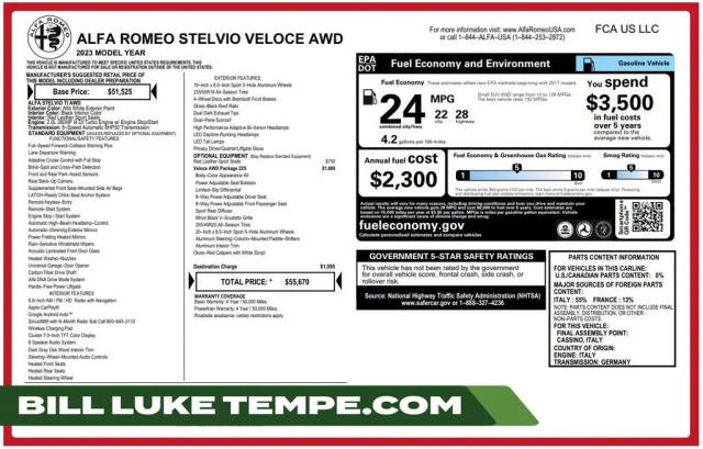2023 Alfa Romeo Stelvio Veloce AWD photo