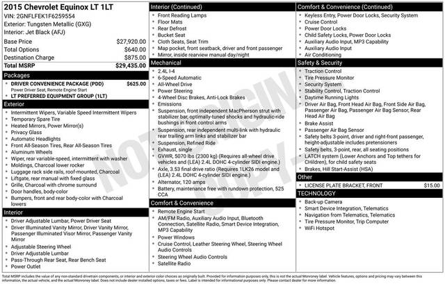 2015 Chevrolet Equinox LT AWD photo