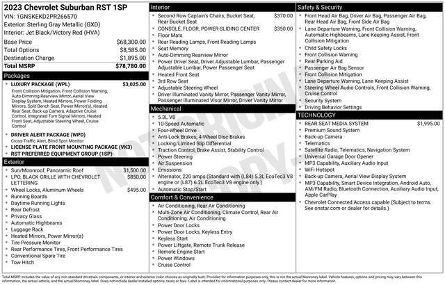 2023 Chevrolet Suburban RST 4WD photo