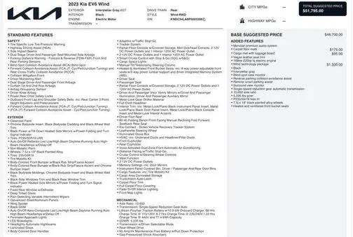 2023 Kia EV6 Wind RWD photo