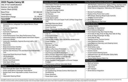 2023 Toyota Camry SE FWD photo