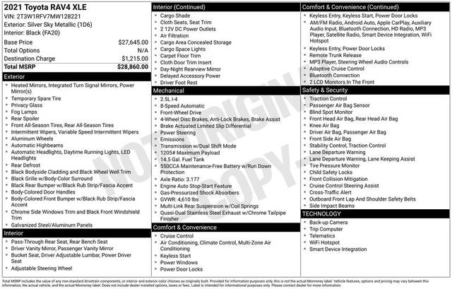 2021 Toyota RAV4 XLE FWD photo
