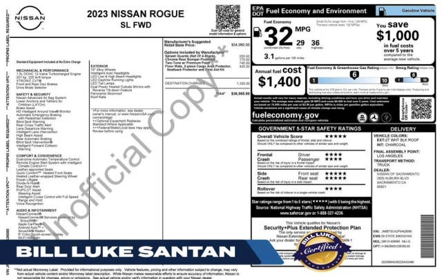 2023 Nissan Rogue SL FWD photo