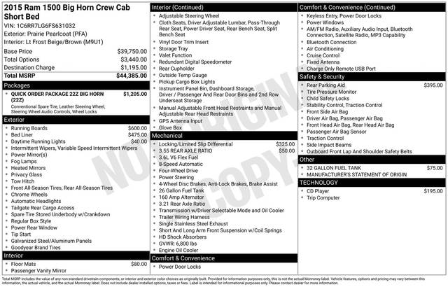 2015 Ram 1500 Big Horn 4WD photo