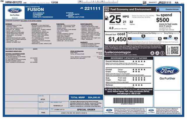 2018 Ford Fusion SE FWD photo