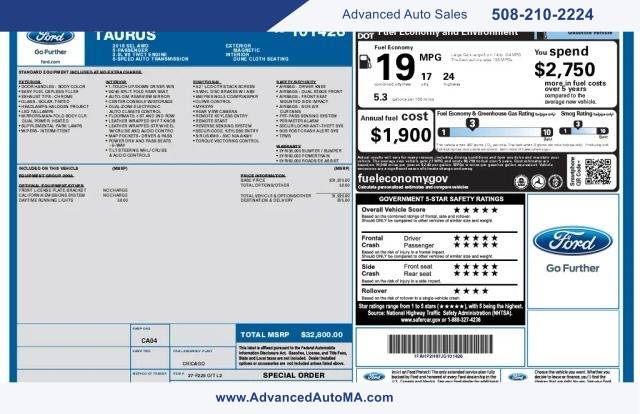 2018 Ford Taurus SEL AWD photo