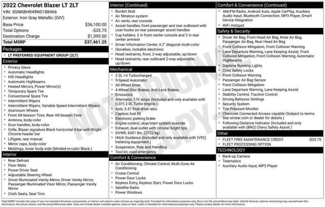 2022 Chevrolet Blazer LT AWD photo