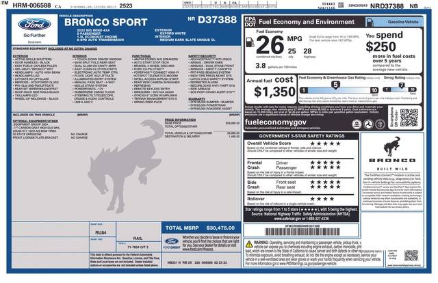 2022 Ford Bronco Sport Big Bend 4WD photo