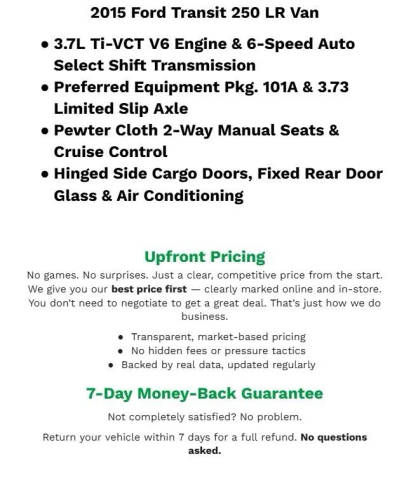 2015 Ford Transit Van  RWD photo