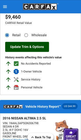 2016 Nissan Altima 2.5 S FWD photo