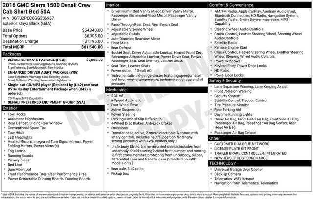 2016 GMC Sierra 1500 Denali 4WD photo