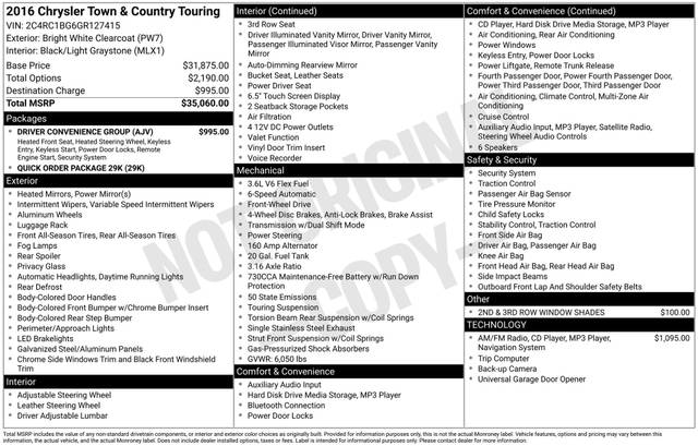 2016 Chrysler Town and Country Touring FWD photo