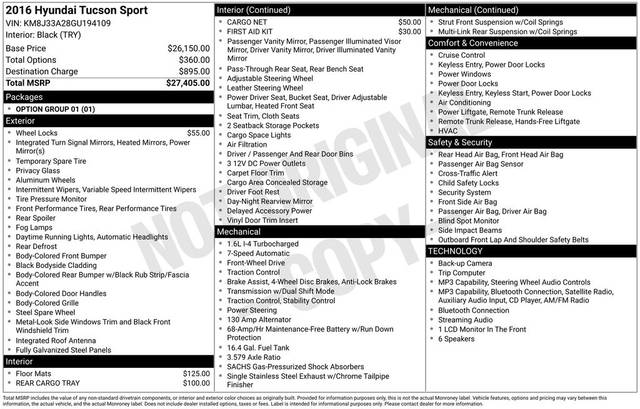 2016 Hyundai Tucson Sport FWD photo