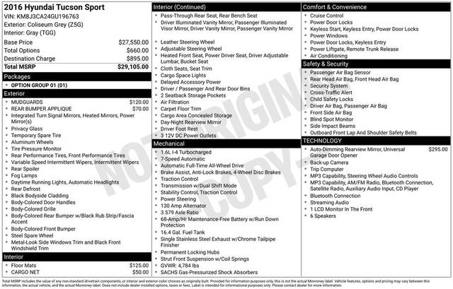 2016 Hyundai Tucson Sport AWD photo