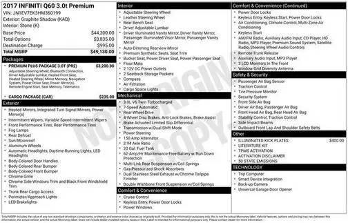 2017 Infiniti Q60 3.0t Premium RWD photo