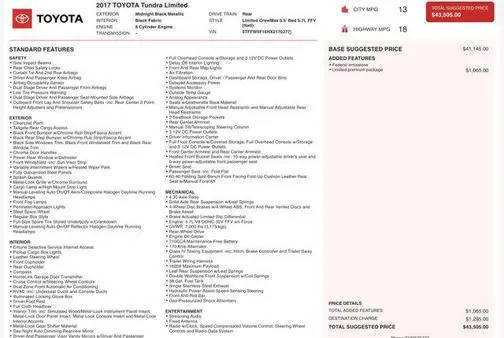 2017 Toyota Tundra Limited RWD photo